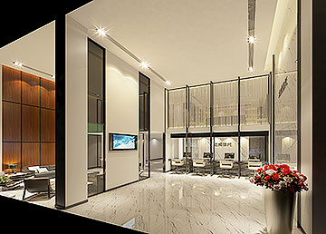 龍威擔(dān)保白云區(qū)辦公室前臺設(shè)計